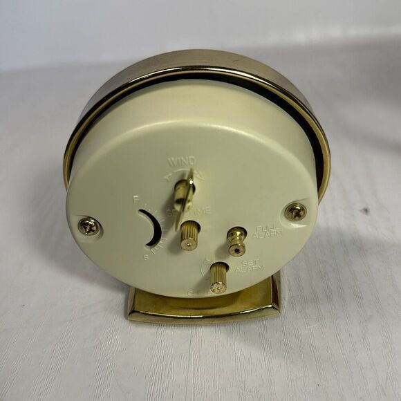 Vintage Westclox Baby Ben Wind Up Gold Alarm Clock Works - Picture 5 of 8